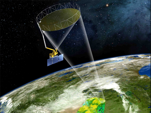 NASA's Soil Moisture Active Passive (SMAP) mission will track Earth's water into one of its last hiding places: the soil.: Soil moisture data from SMAP will aid in predictions of agricultural productivity, weather and climate. High-resolution global maps of soil moisture produced from SMAP data will inform water resource management decisions on water availability around our planet. SMAP is scheduled to launch in November 2014 from Vandenberg Air Force Base, Calif., on a Delta II rocket. The mission is managed by NASA's Jet Propulsion Laboratory in Pasadena, California. Image courtesy of NASA